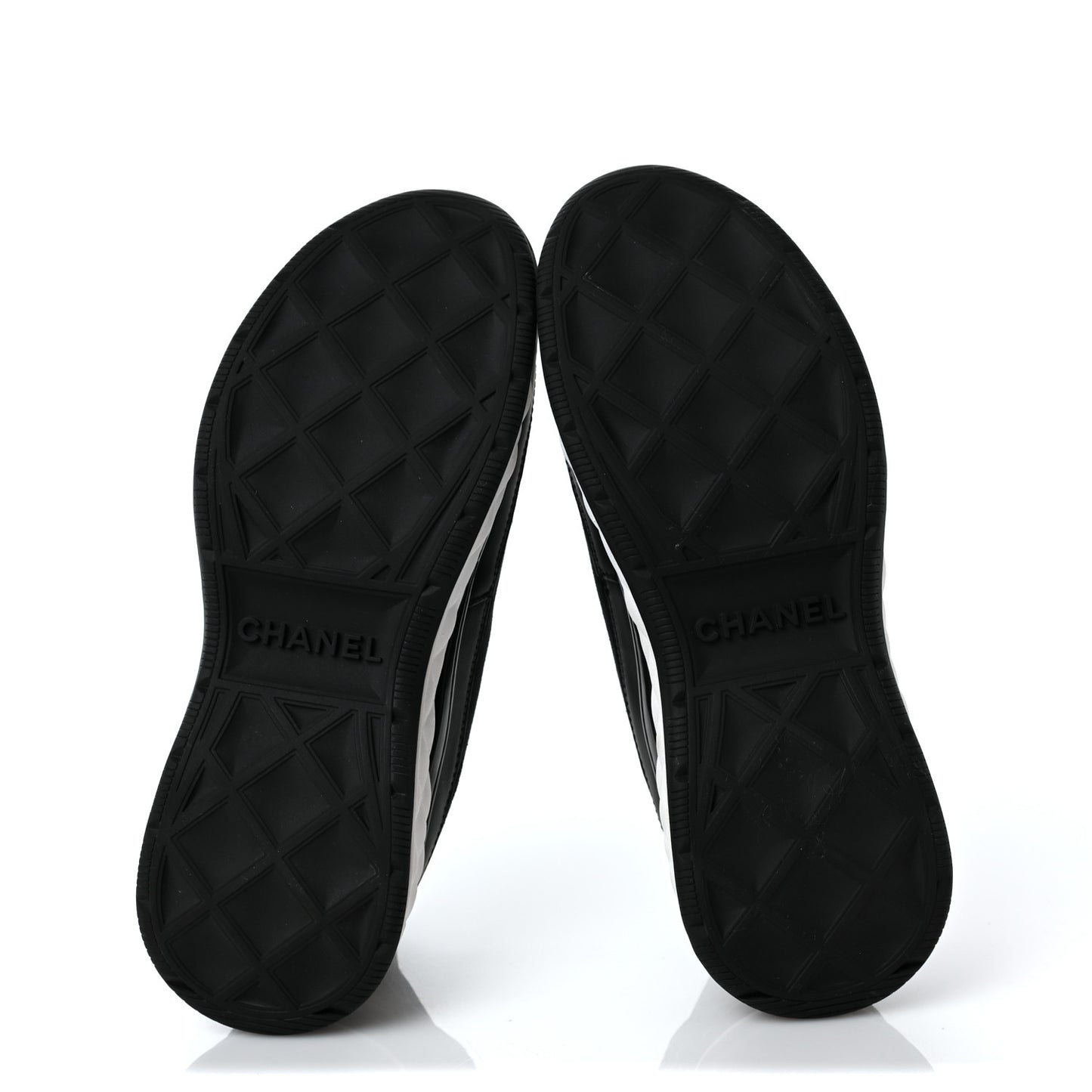 Velvet Calfskin Mixed Fibers CC Sneakers 37.5 Black