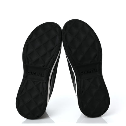 Chanel Velvet Calfskin Mixed Fibers CC Sneakers 37.5 Black 5 of 8
