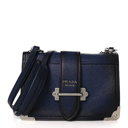 Prada Glace Calfskin Large Soft Cahier Bag Inchiostro 1 of 9