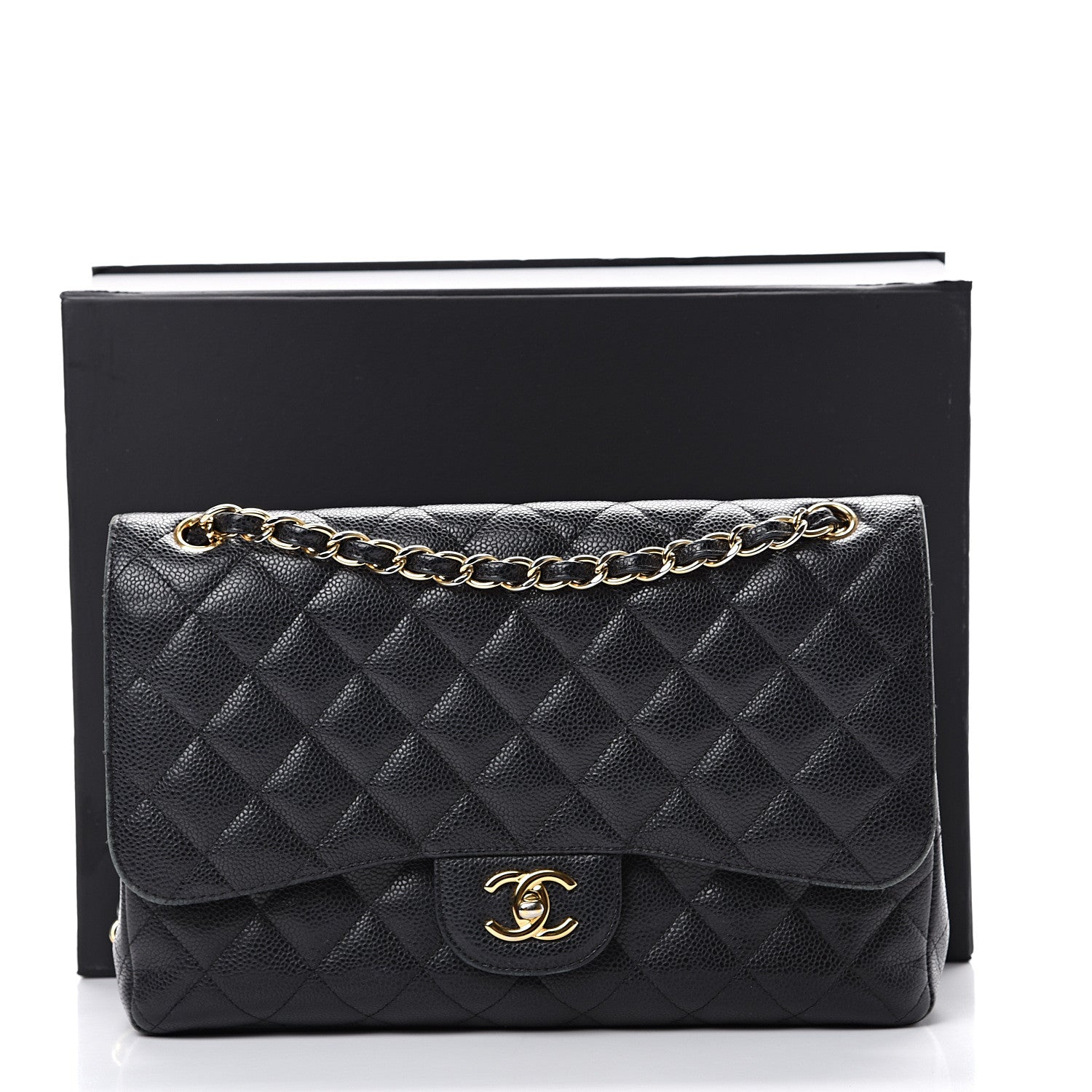 Chanel Caviar Quilted Jumbo Double Flap Black 17 of 17