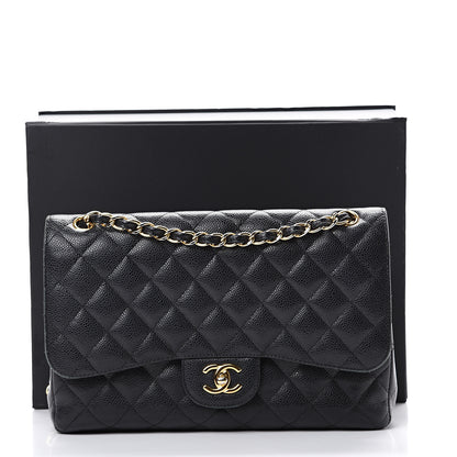 Chanel Caviar Quilted Jumbo Double Flap Black 17 of 17