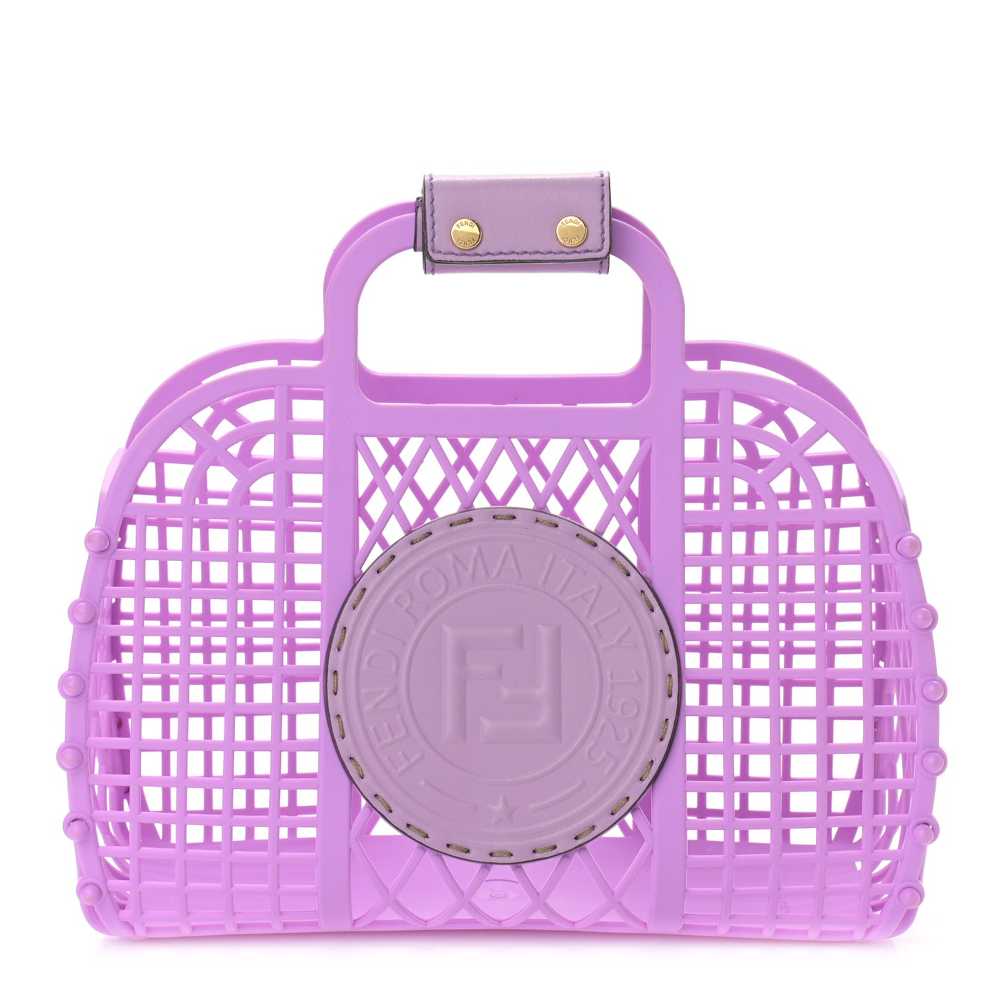 Recycled Plastic Vitello Liberty Matte Small Fendi Basket Violetta