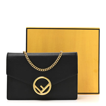 Fendi Lucido F is Fendi Medium Envelope Wallet on Chain Black 11 of 11