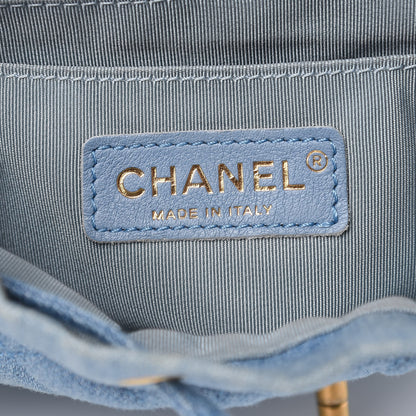 Chanel Washed Denim Quilted Small Urban Spirit Backpack Light Blue 6 of 16