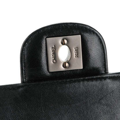 Chanel Lambskin Quilted East West Chocolate Bar Flap Black 7 of 11
