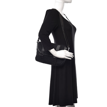 Gucci Monogram Small Double Buckle Flap Messenger Bag Black 3 of 19