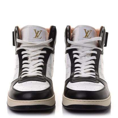 Louis Vuitton Calfskin Monogram Mens Rivoli High Top Sneakers 8 2 of 9