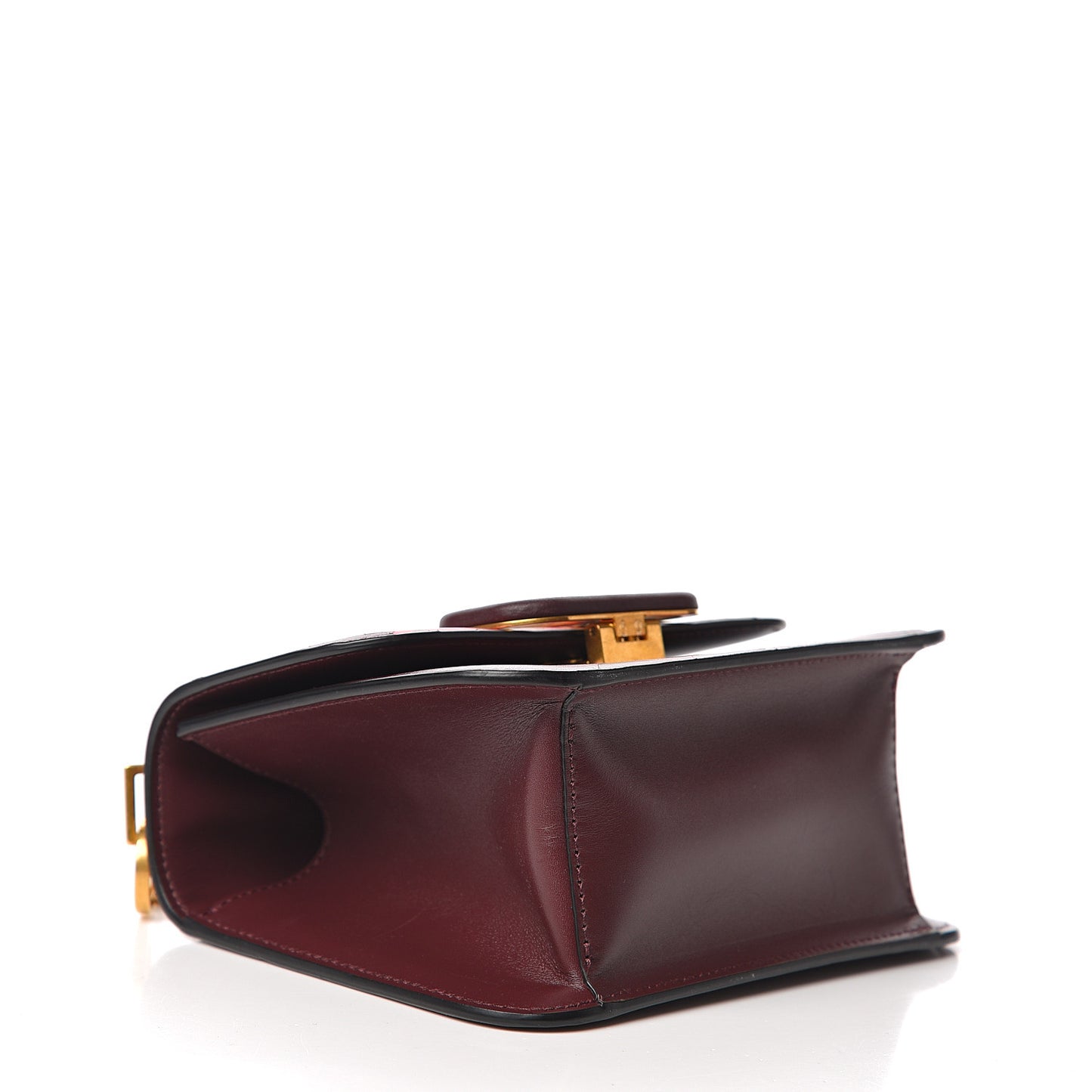 X UNDERCOVER Smooth Calfskin Rose Print Small VSling Shoulder Bag Rubin