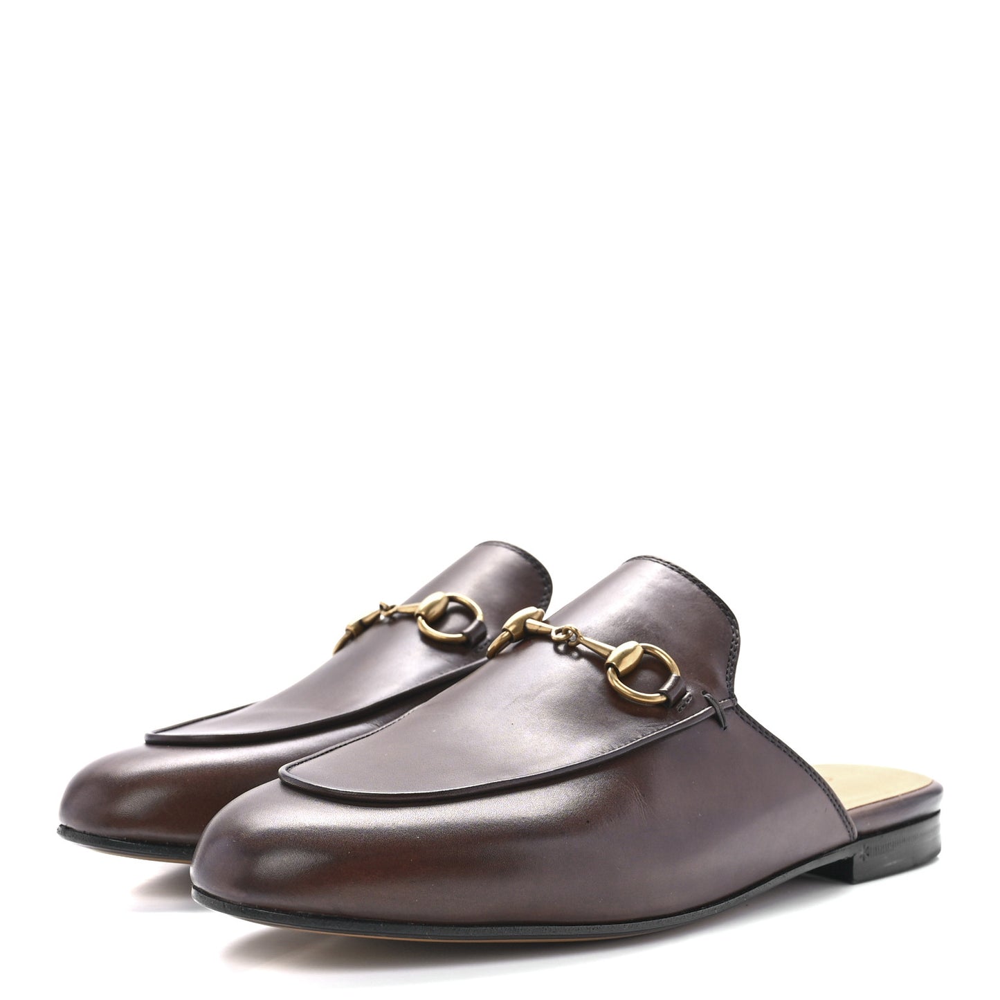 Calfskin Womens Princetown Slippers 38.5 Brown