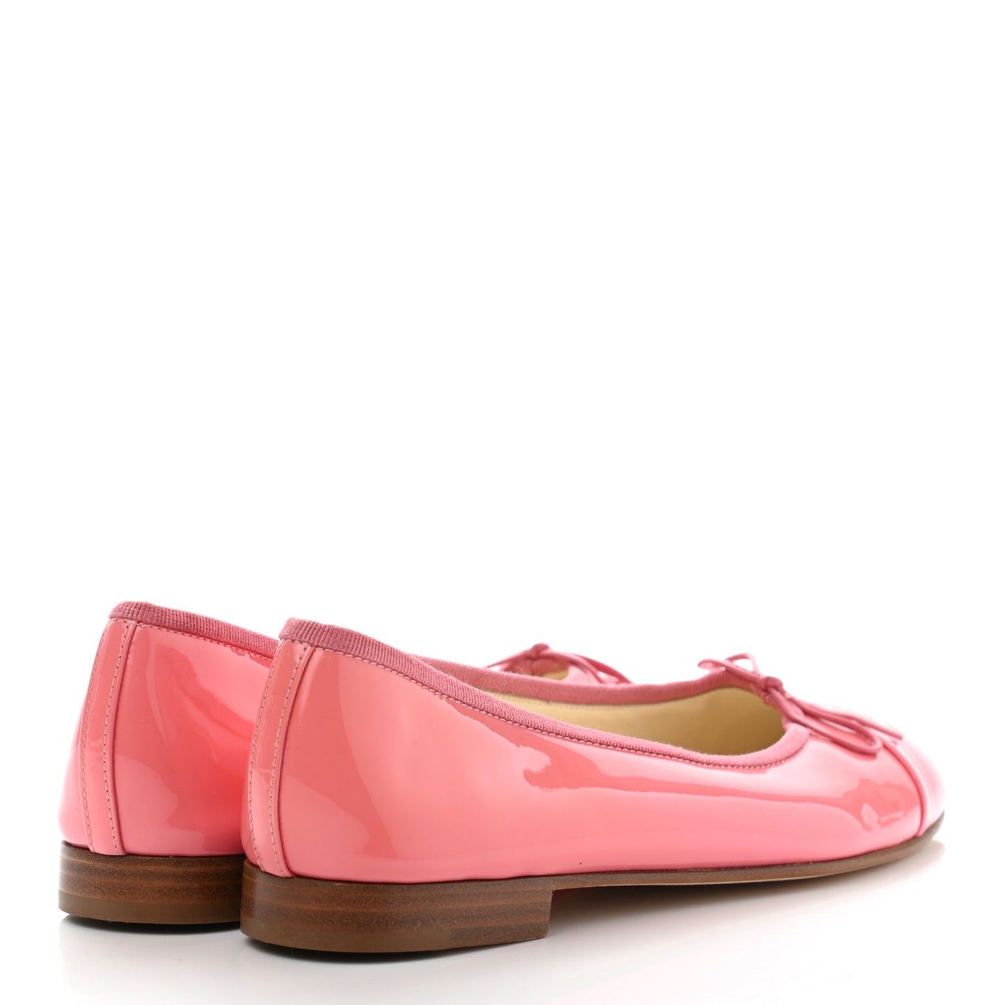 Patent CC Cap Toe Ballerina Flats 37 Light Pink