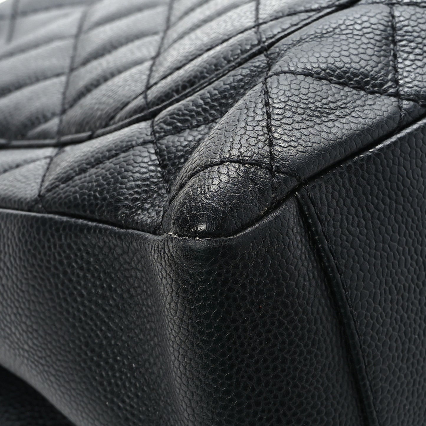 Caviar Quilted Grand Shopping Tote GST Black