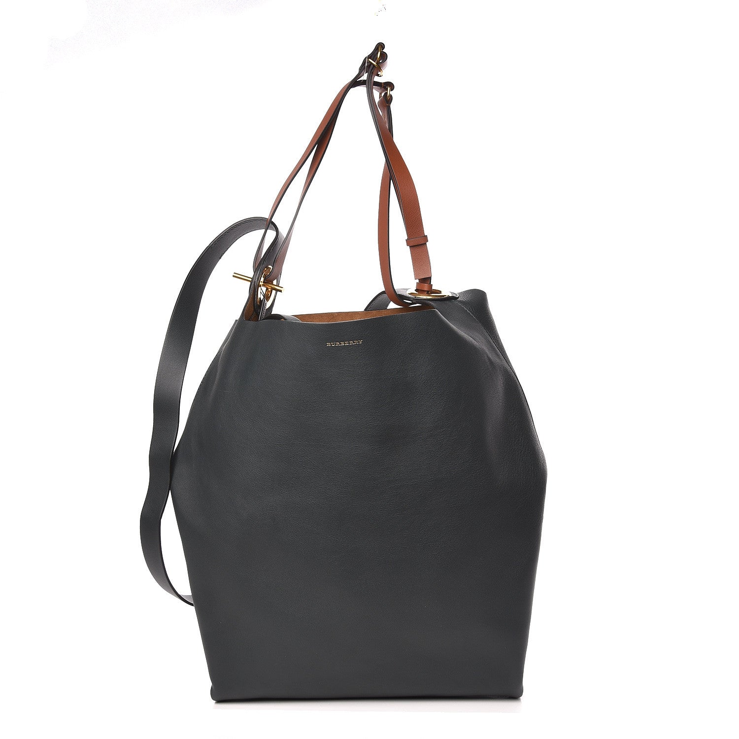 Versace BURBERRY Calfskin Medium Grommet Detail Tote Grey 1 of 13