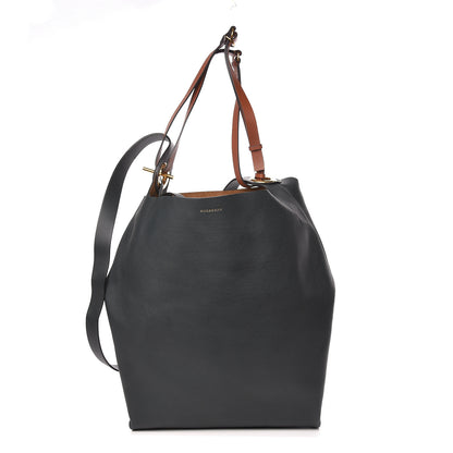 Versace BURBERRY Calfskin Medium Grommet Detail Tote Grey 1 of 13