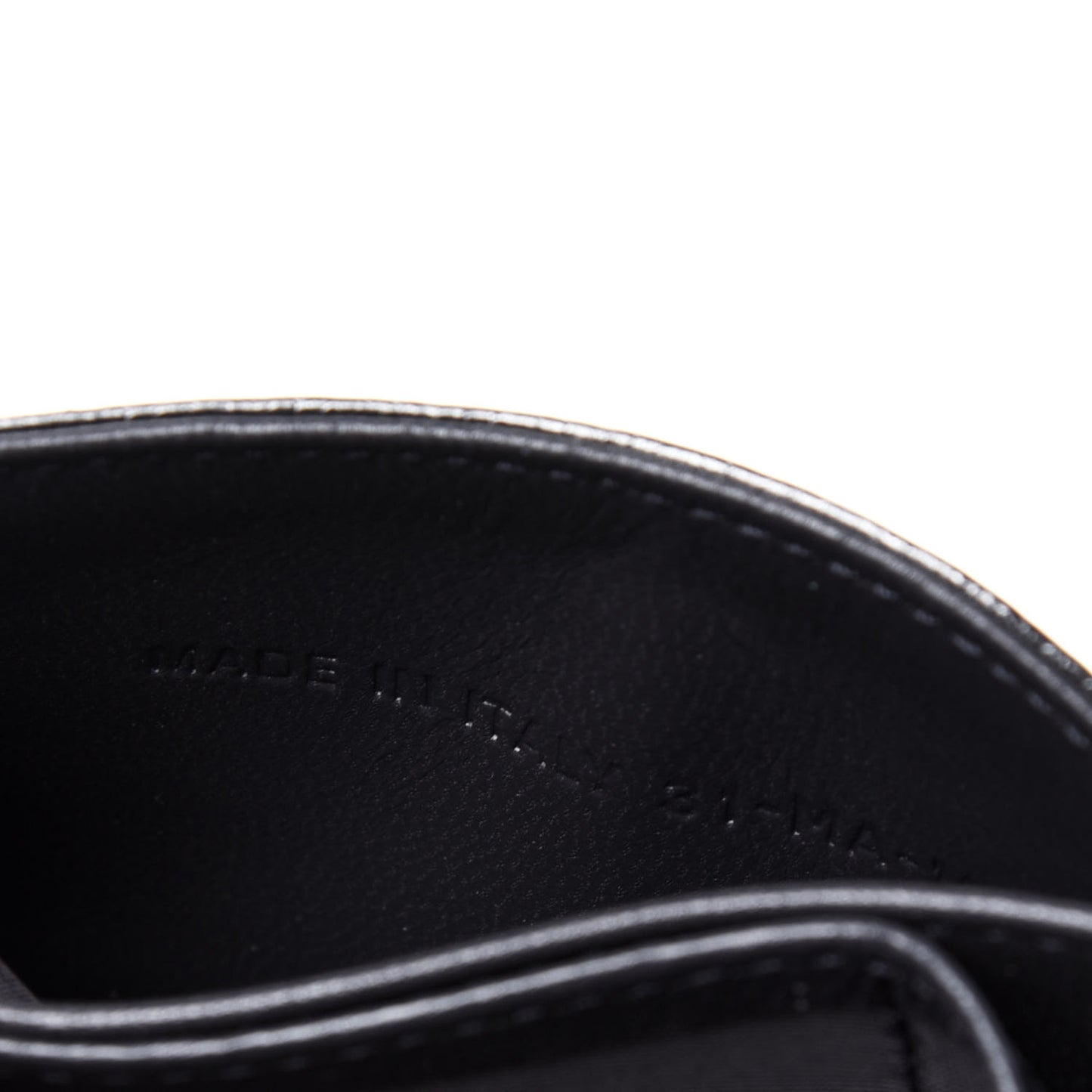 Metallic Patent Micro-Cannage Lady Dior 5-Gusset Card Holder Onyx Black