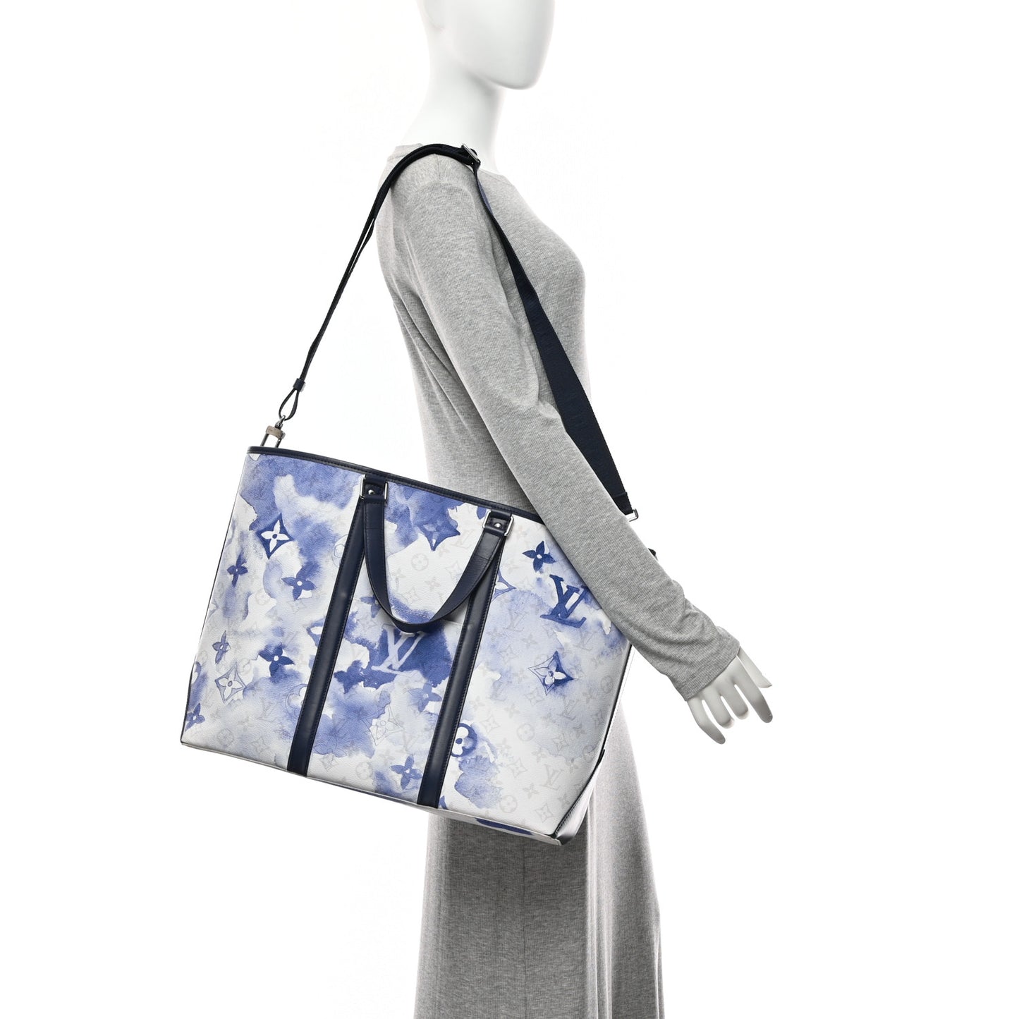 Monogram Watercolor New Tote GM Blue