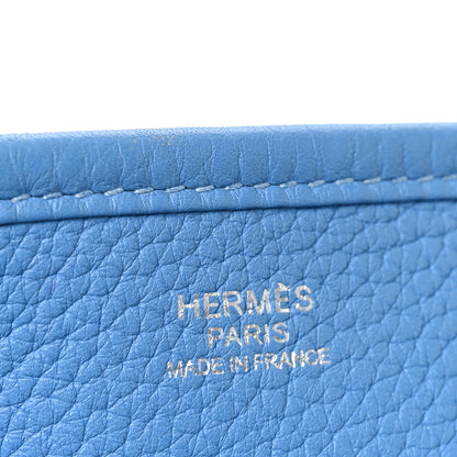 Hermes Taurillon Clemence Evelyne III GM Bleu Paradis 6 of 10