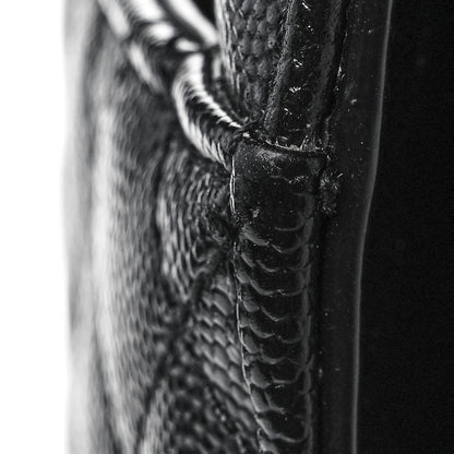 Saint Laurent Grain De Poudre Textured Mixed Matelasse Large Triquilt Monogram Satchel Black 17 of 18