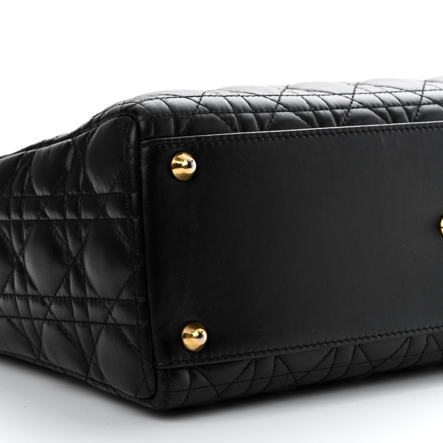 Christian Dior Lambskin Cannage Large Lady Dior Black 9 of 10