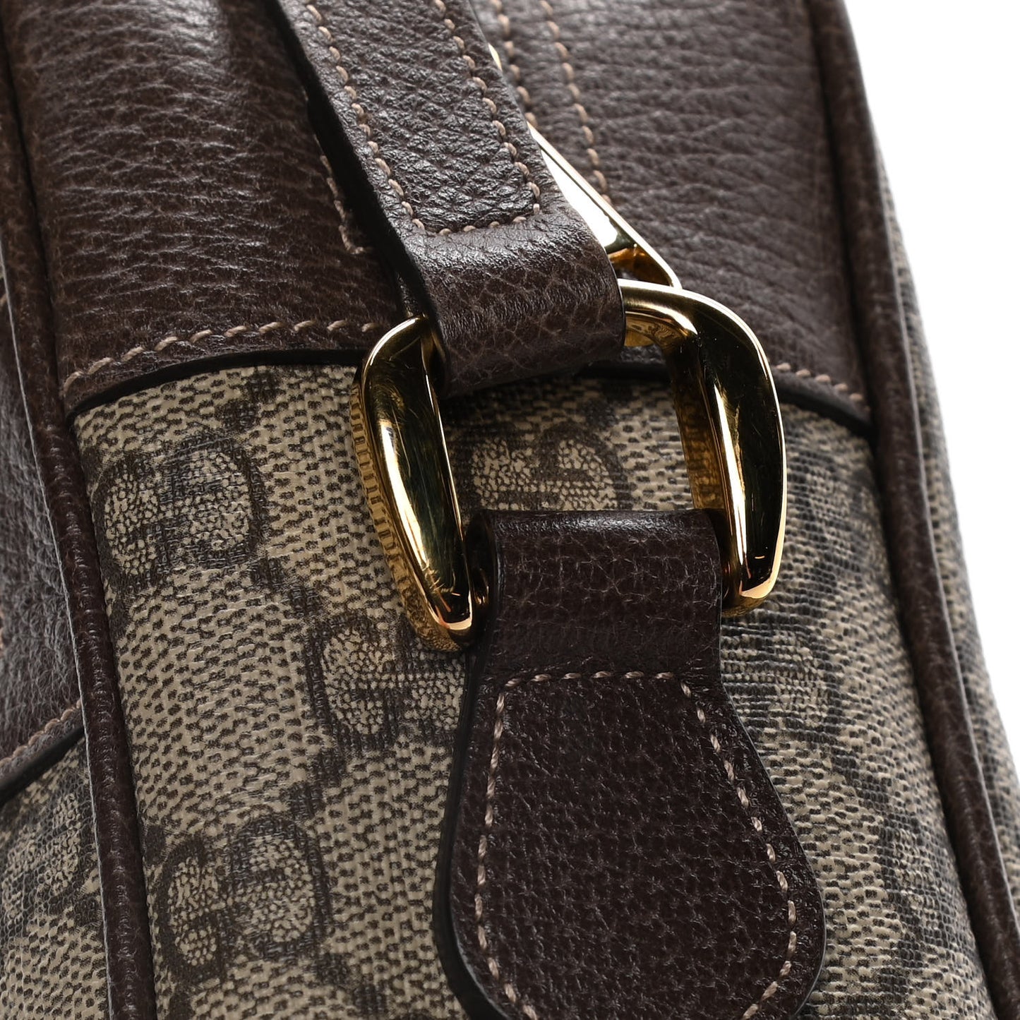 GG Supreme Monogram Web Small Ophidia Shoulder Bag Brown