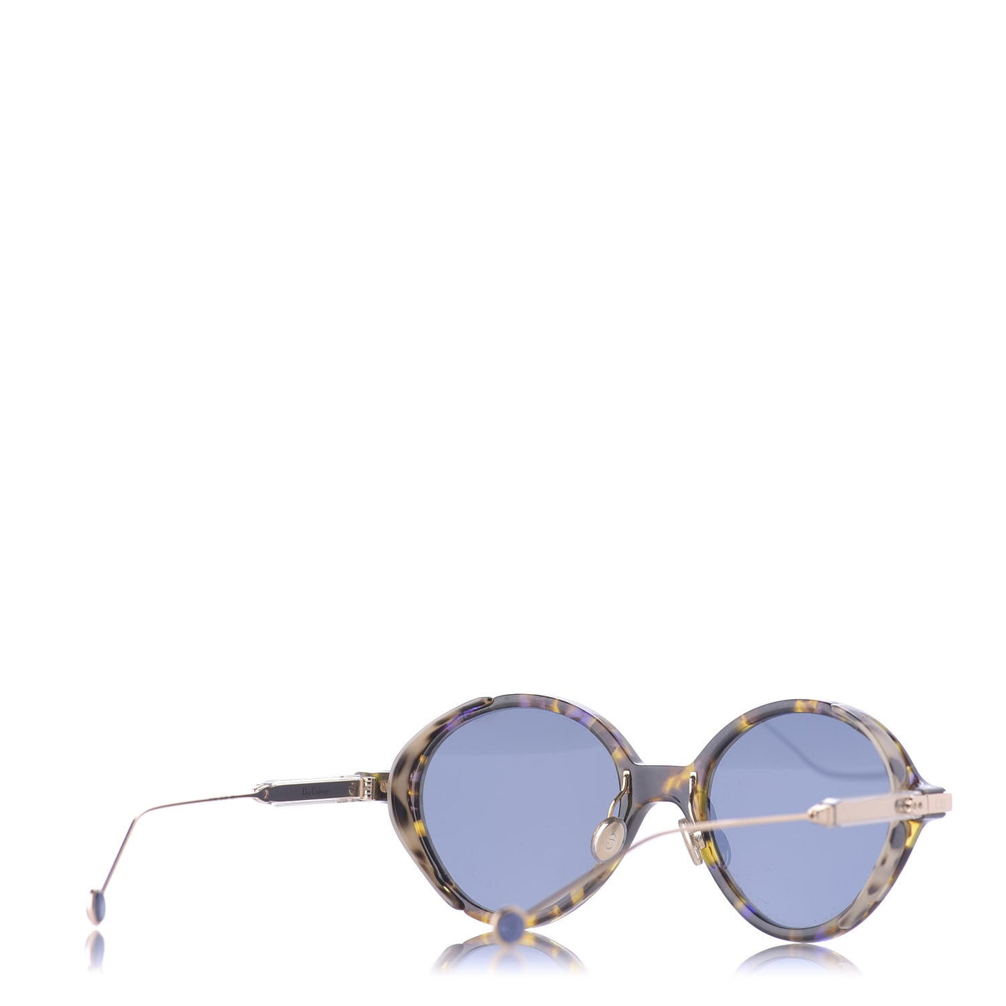Acetate Umbrage Round Sunglasses Tortoise Blue