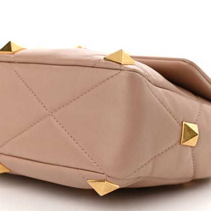 Valentino Garavani Nappa Large Roman Stud Shoulder Bag Rose Cannelle 9 of 9