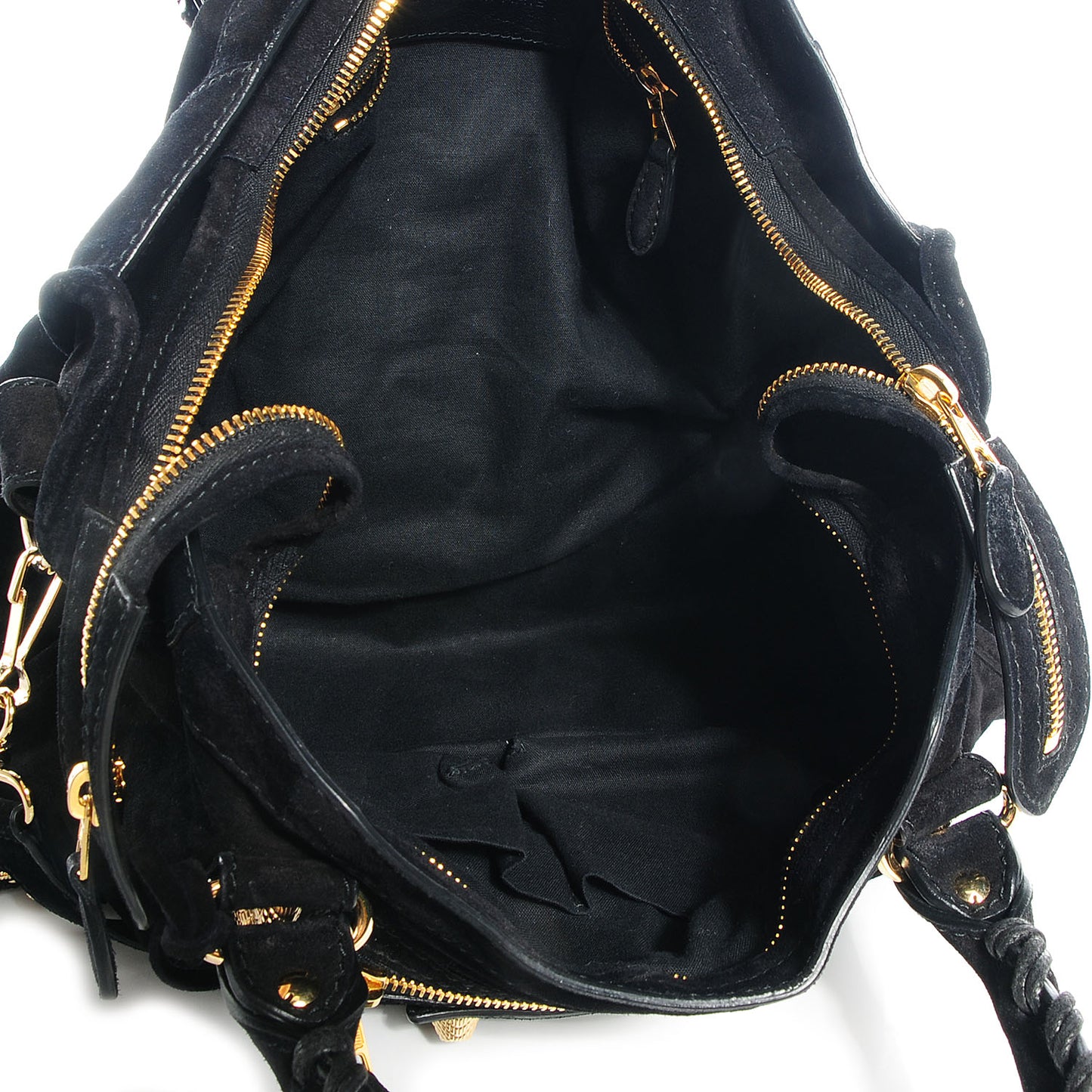 Baby Daim Suede Giant 12 Gold Hardware City Black