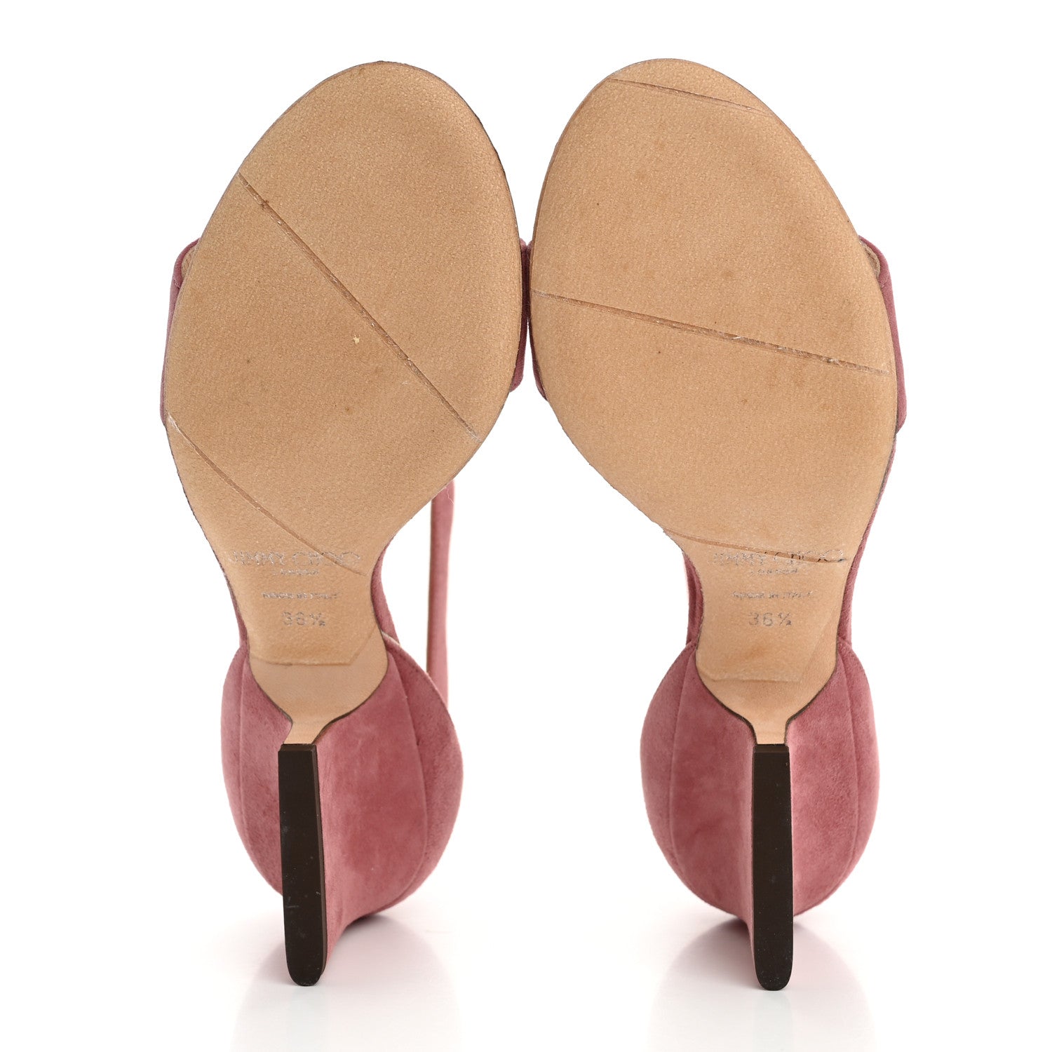 Jimmy Choo Suede Edina 65 Sandals 36.5 Vintage Rose 7 of 10