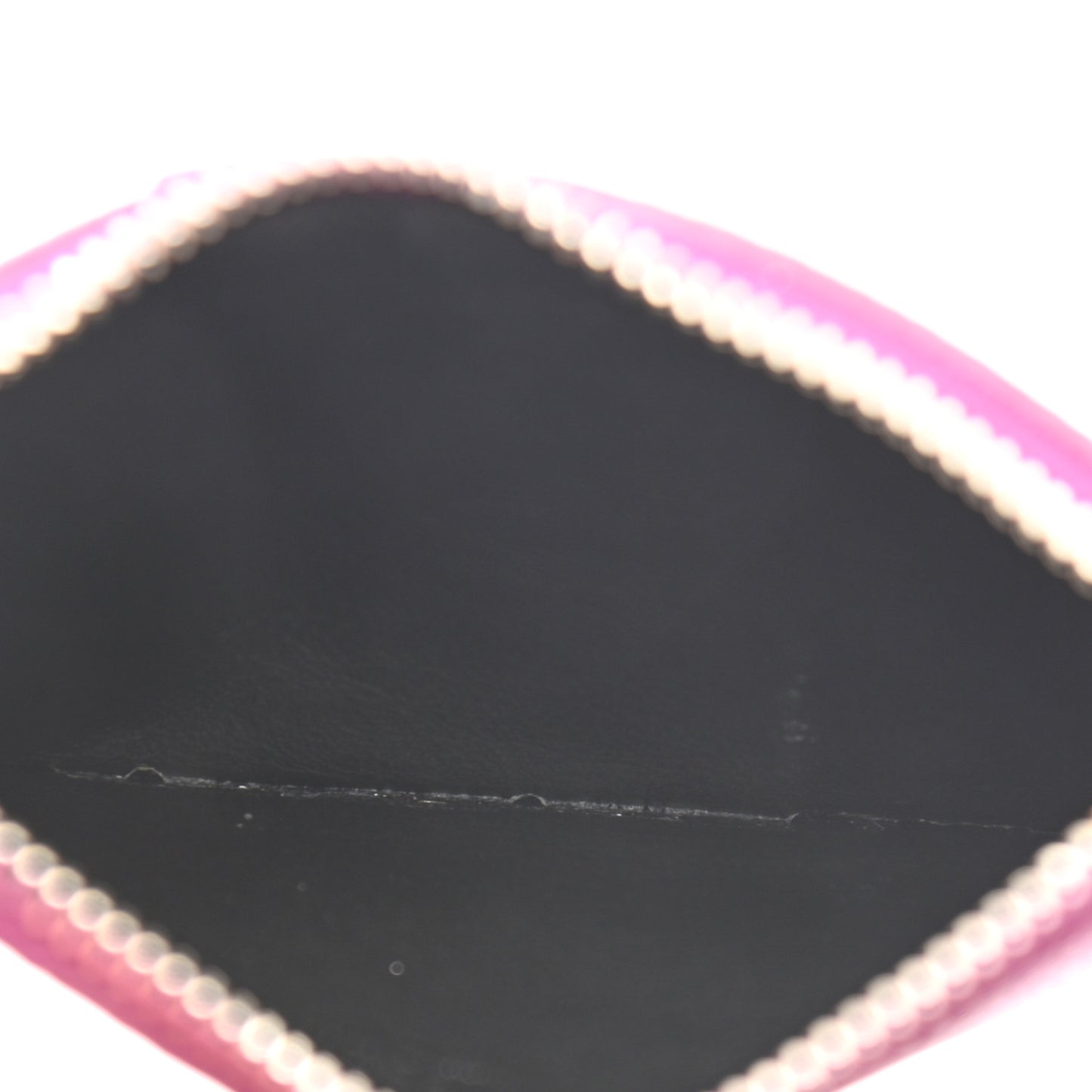 Grained Calfskin 5 Fragments Zip Pouch Card Holder Pivoine