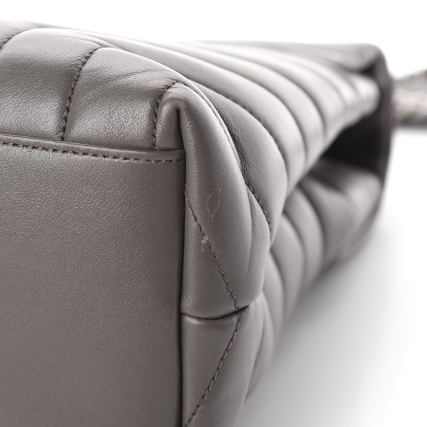 Saint Laurent Calfskin Y Quilted Monogram Medium Loulou Chain Satchel Earth 13 of 14