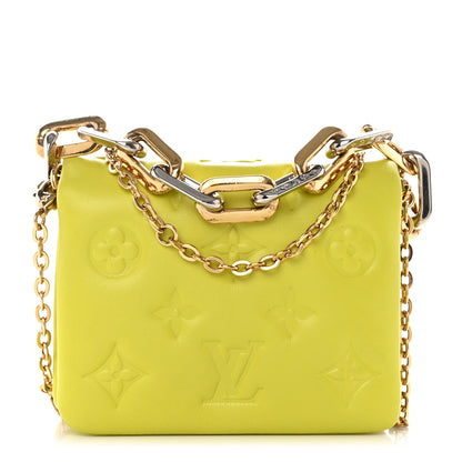 Louis Vuitton Lambskin Embossed Monogram Coussin Belt Vert Acide 1 of 8