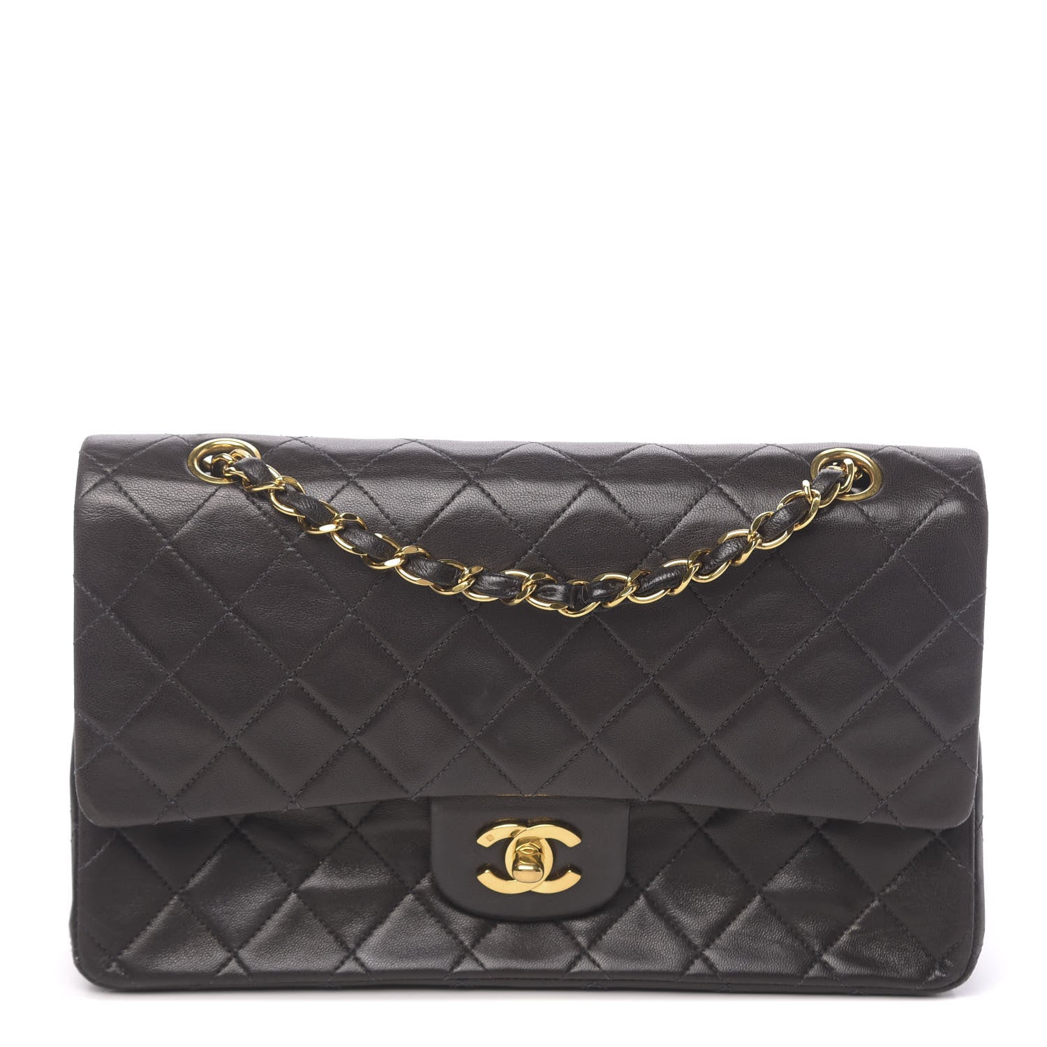 Chanel Lambskin Quilted Medium Double Flap Brown 1 of 13