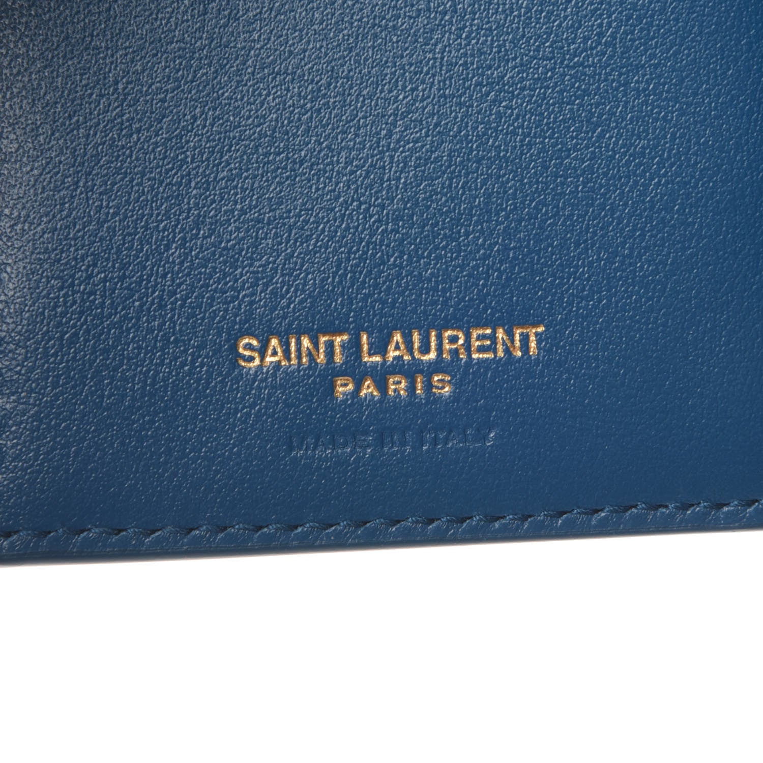 Saint Laurent Calfskin Star Print Monogram Fragments Wallet Blue 6 of 8