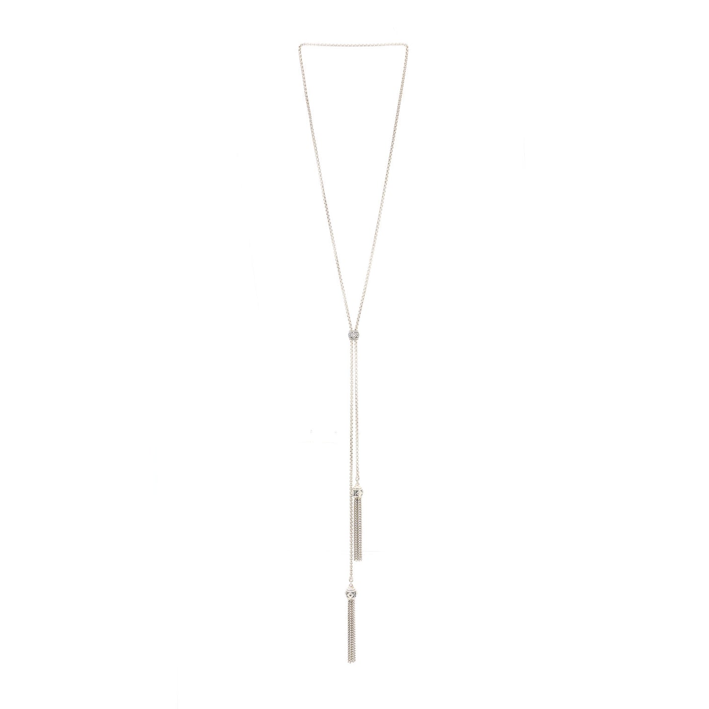 Sterling Silver Diamond Renaissance Tassel Necklace