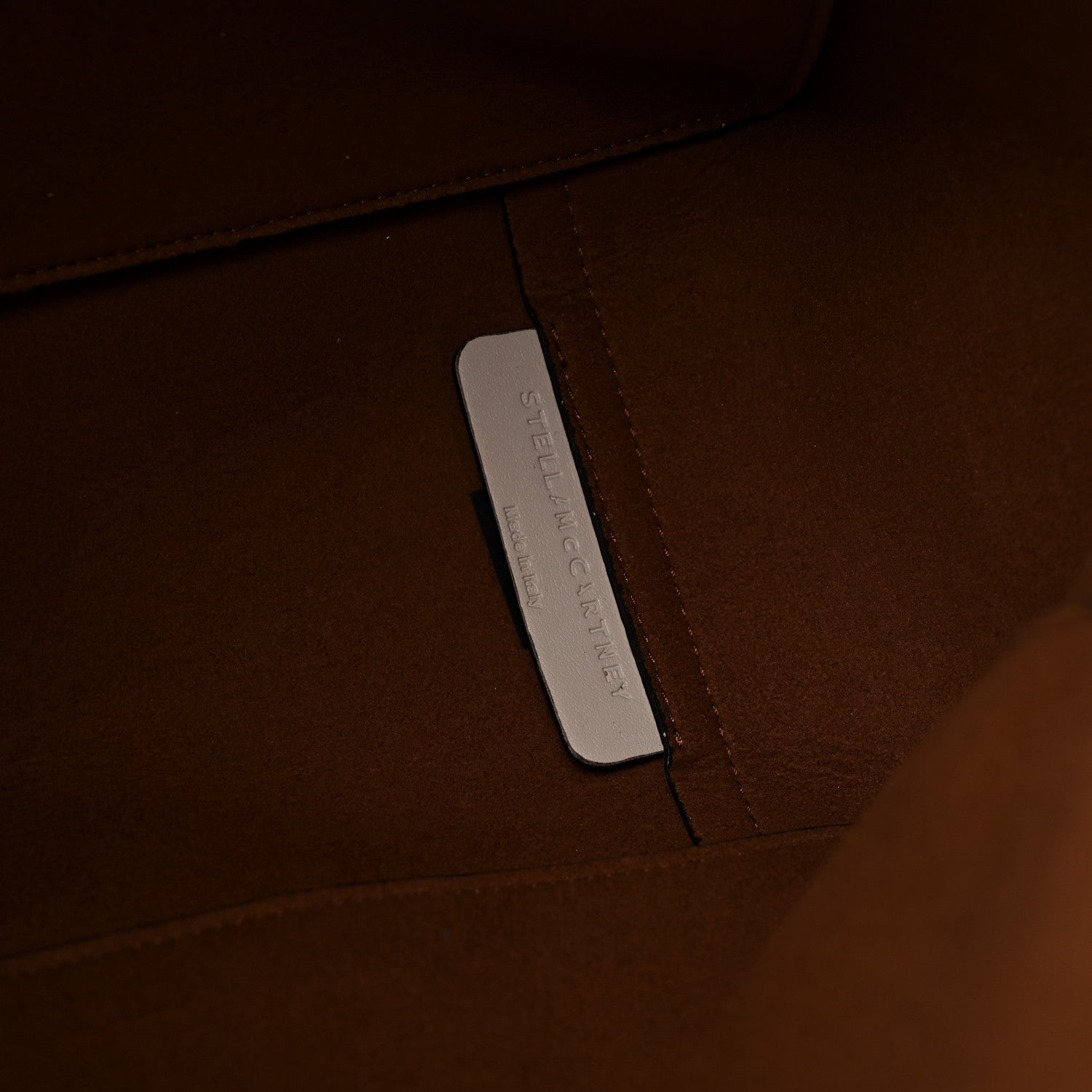 Stella McCartney Eco Alter Tiger Print Perforated Logo Tote Bag Brown Ivory 7 of 11