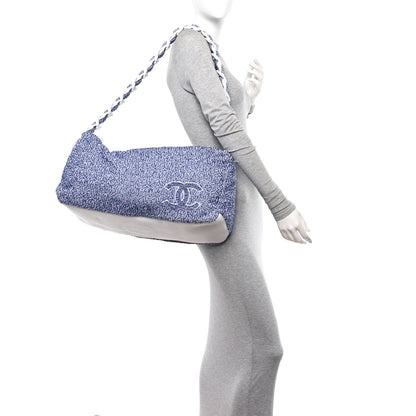 Chanel Terry Cotton Resin Chain Fizzy Hobo Blue White 2 of 15