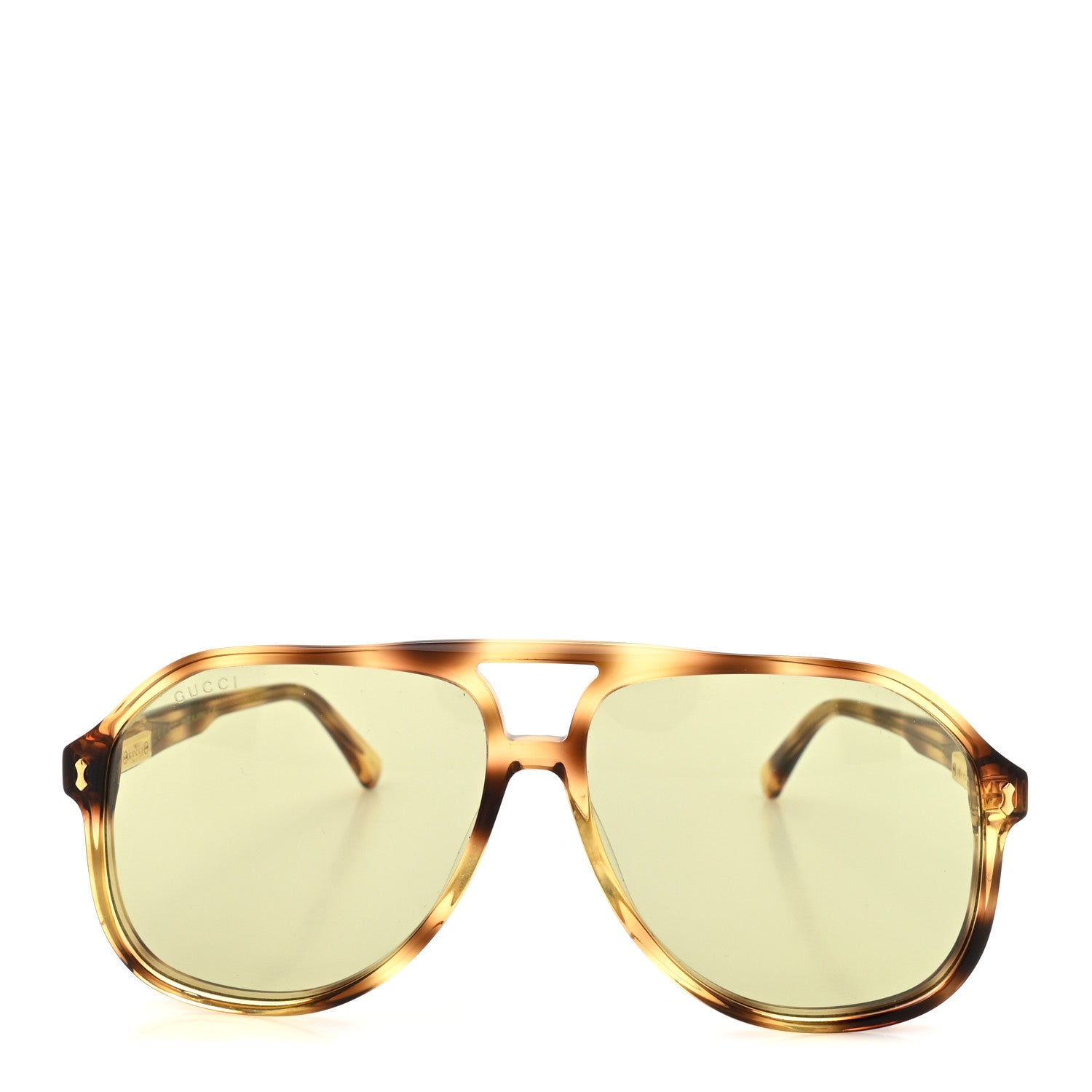 Gucci Aviator Sunglasses GG1042S Havana Gold Green 2 of 8