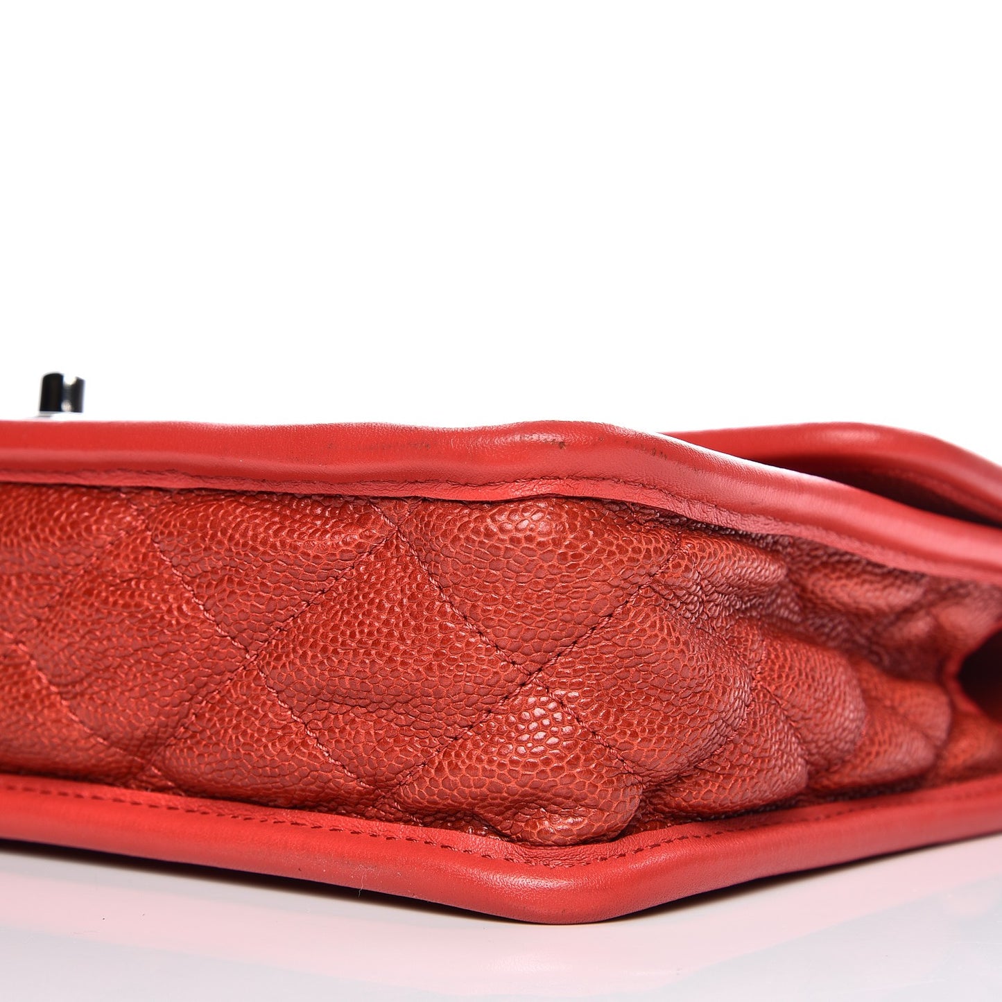 Caviar Quilted Medium French Riviera Flap Red