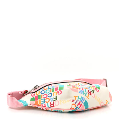 Gucci X THE NORTH FACE Econyl Nylon Arleq Belt Bag Ivory Turquoise Wild Rose 4 of 11