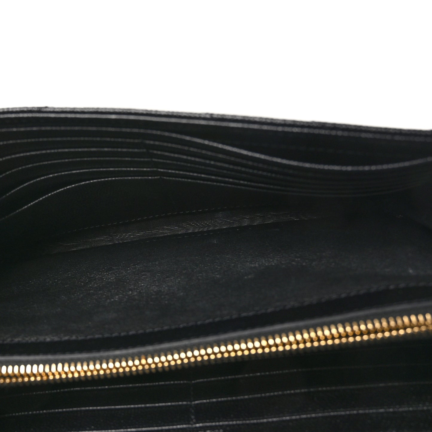 Grain De Poudre Matelasse Chevron Monogram Chain Wallet Black