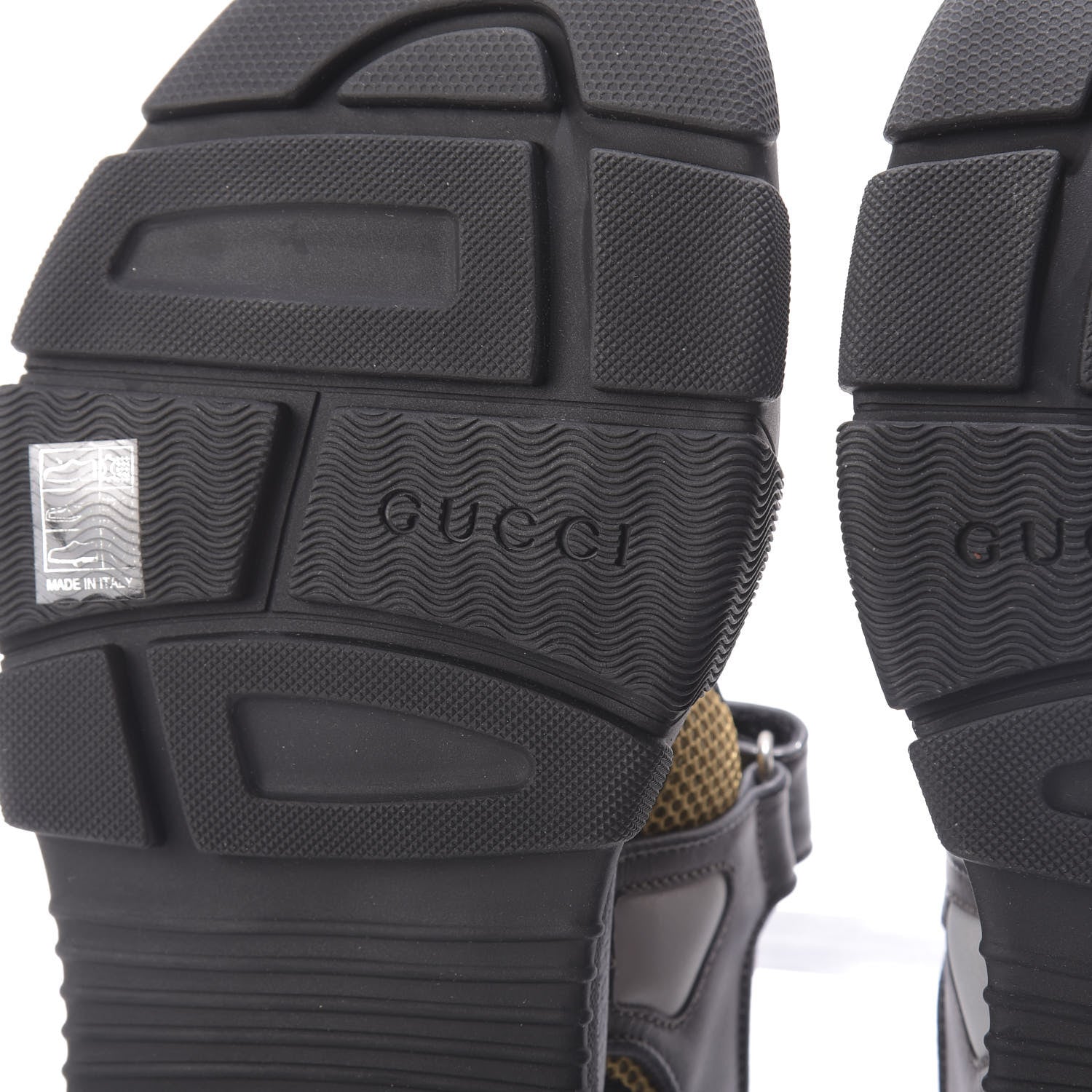 Gucci X SEGA Nappa Mesh Mens Aguru Sandals 12 Loess Black 9 of 10