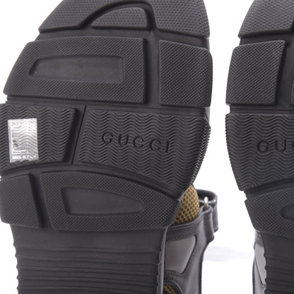 Gucci X SEGA Nappa Mesh Mens Aguru Sandals 12 Loess Black 9 of 10