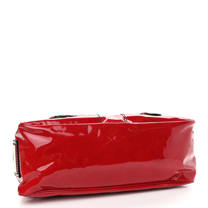 Valentino Garavani Patent Large Histoire Red 3 of 15