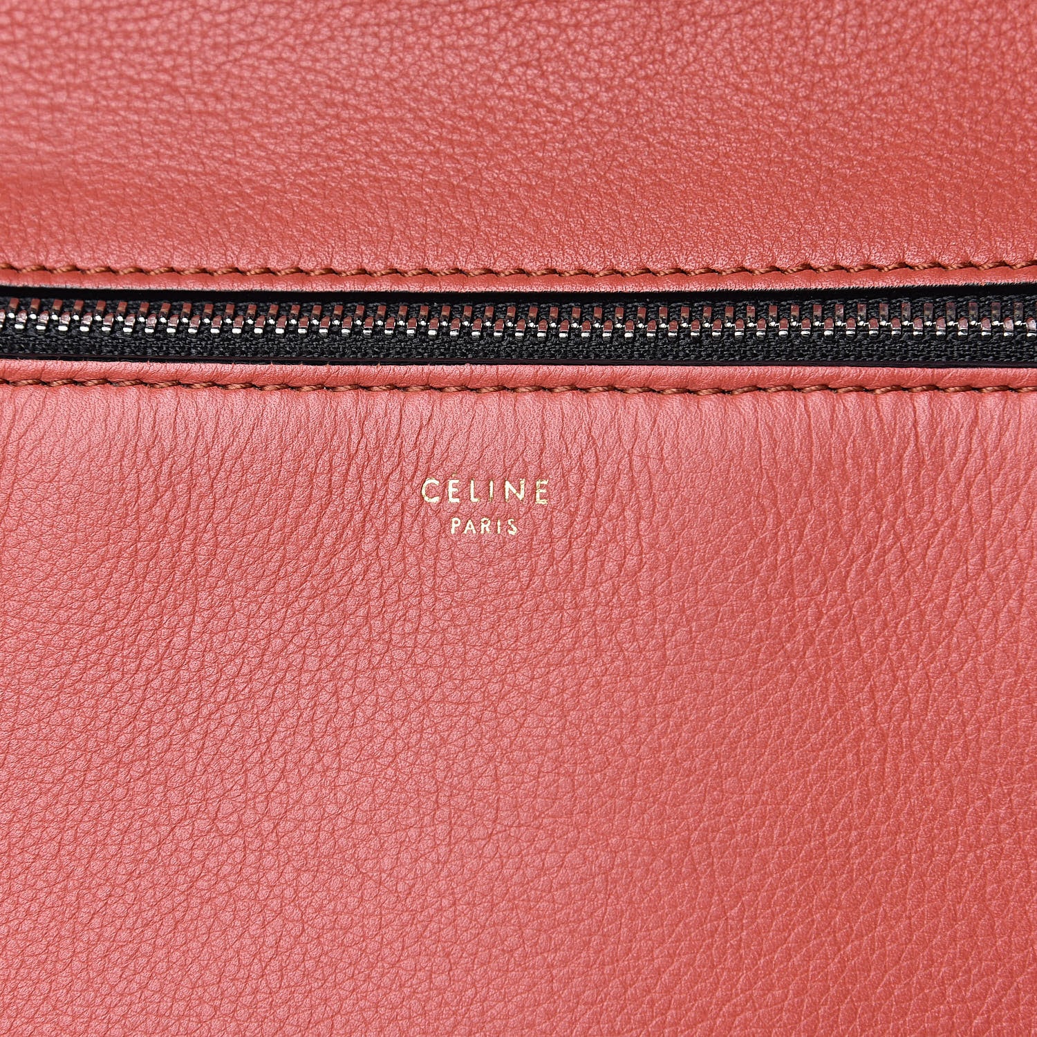 Celine Drummed Calfskin Medium Edge Shoulder Bag Terracotta 7 of 14