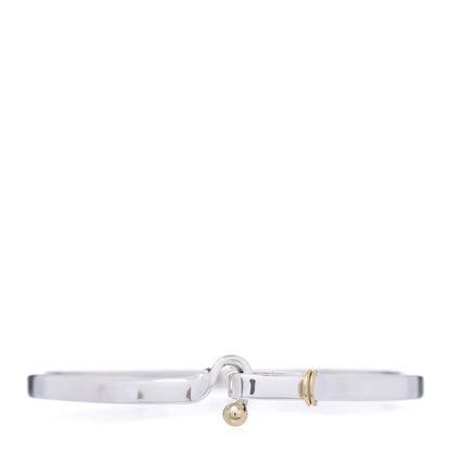 Tiffany Sterling Silver 18K Yellow Gold Hook Eye Bangle Bracelet 1 of 4