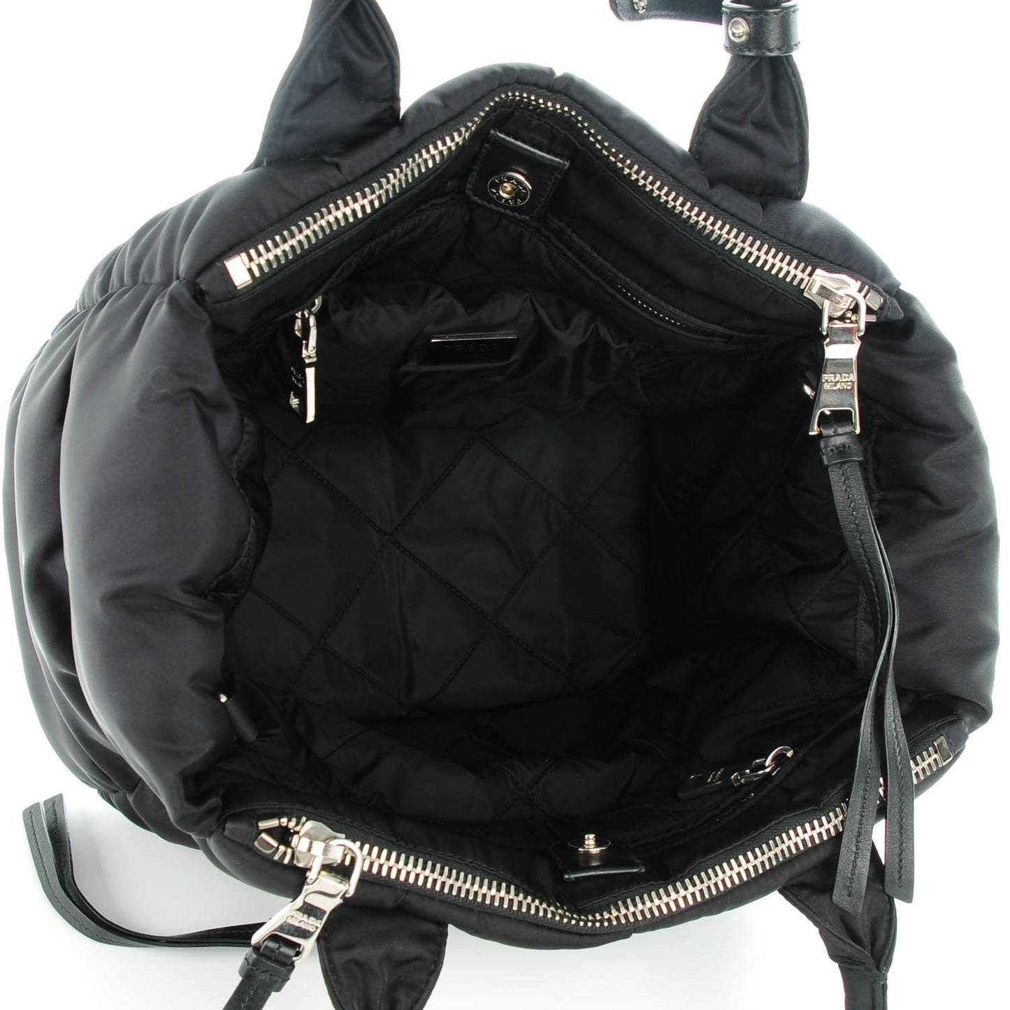 Tessuto Nylon Bomber Tote Nero Black