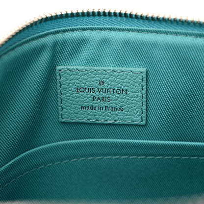 Louis Vuitton Calfskin Damier City Keepall Teal 6 of 9