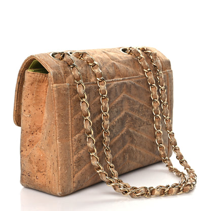 Chanel Cork Chevron Quilted Small Mademoiselle Flap Beige 2 of 16