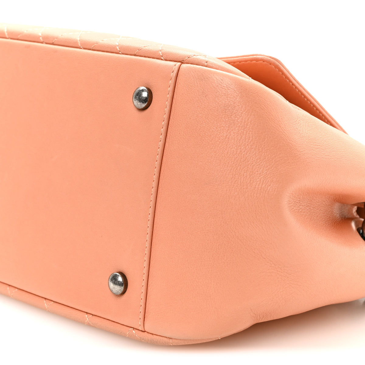 Lambskin Quilted Accordion Boy Flap Orange