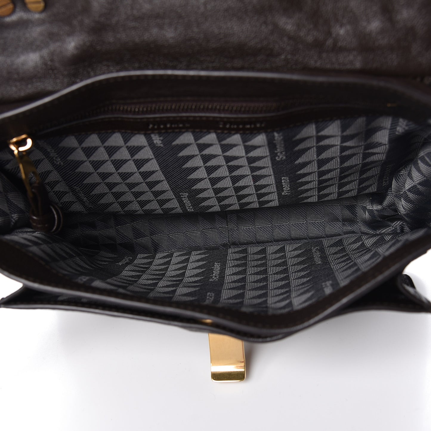 Lambskin Tiny Fringe Lux PS1 Satchel Dark Chocolate