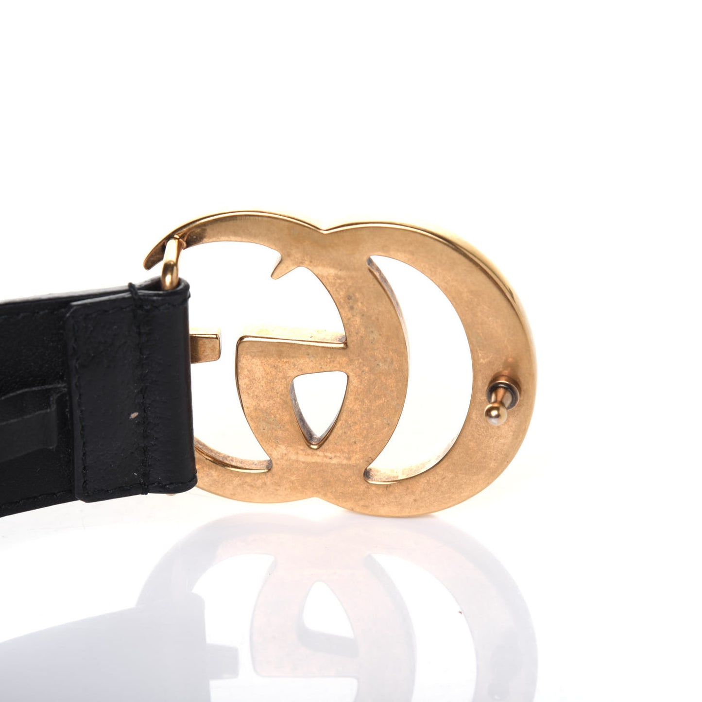 Textured Calfskin Double G 40mm Belt 80 32 Black